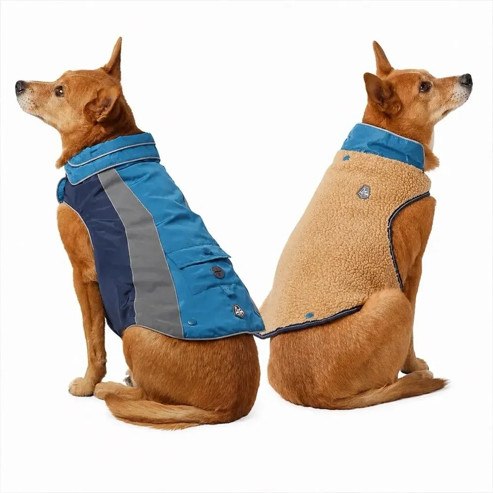 Arcadia Trail XL Dog Coat Removable Fleece Liner Reflective Water Repel Camping